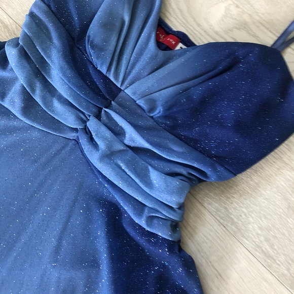 Ruby Rox Ombré Blue Sparkly Prom Dress - Picture 14 of 16